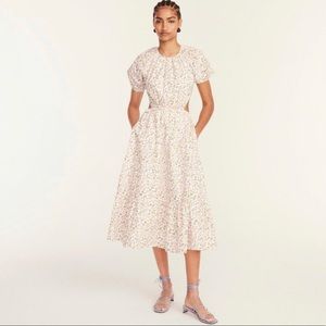 J.Crew Side-cutout Cotton Poplin Dress in Meadow Floral